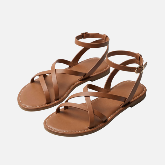 Summer Casual Strappy Sandals with Ankle Buckle for Women