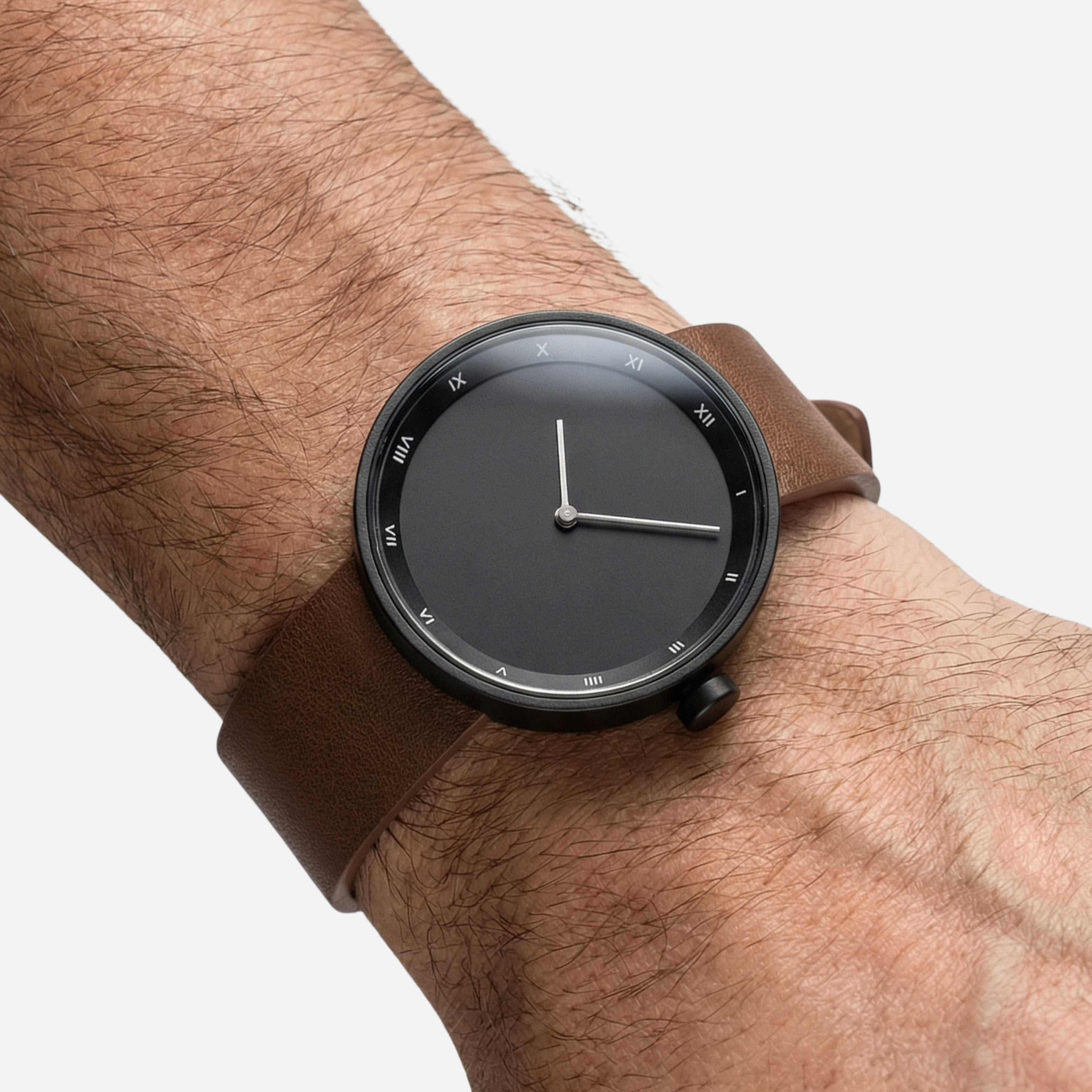 Ultra-Minimalist Watch with Alloy Case for Men