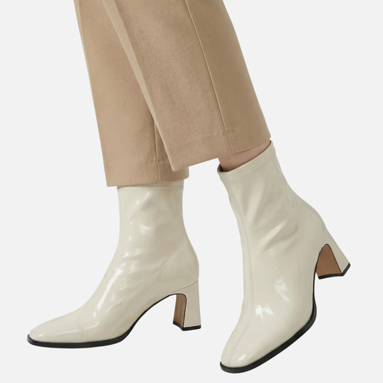 Women’s Square-Toe Ankle Boots with Side Zipper