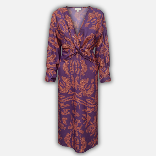 Boho V-Neck Maxi Summer Dress with Long Sleeves for Women