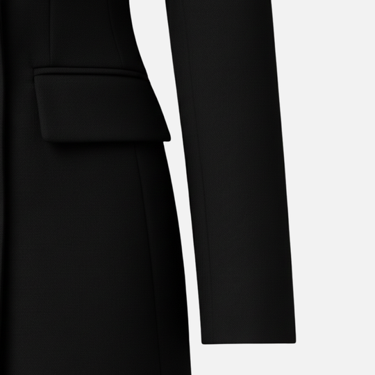 Blazer Mini Dress with Gold-Tone Buttons for Women