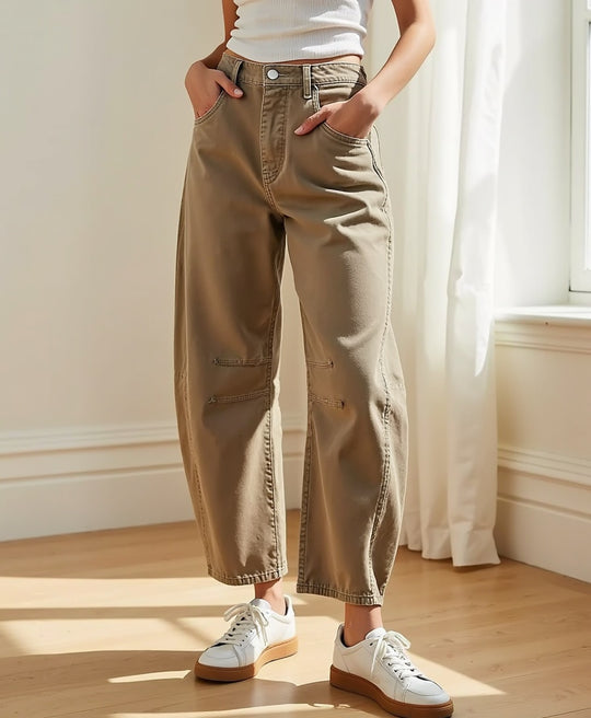 High Waist Wide-Leg Denim Jeans – Relaxed Fit Pants for Women