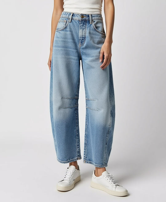 High Waist Wide-Leg Denim Jeans – Relaxed Fit Pants for Women