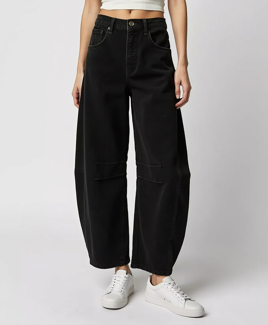High Waist Wide-Leg Denim Jeans – Relaxed Fit Pants for Women