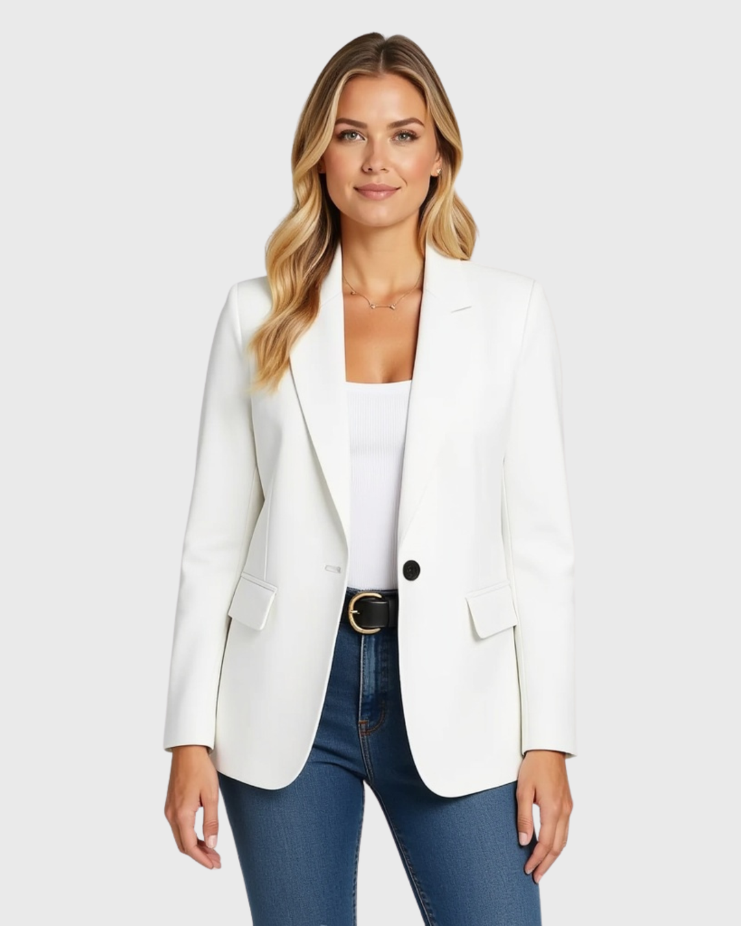 Tailored Blazer with Fitted Silhouette – Classic Office Jacket for Women