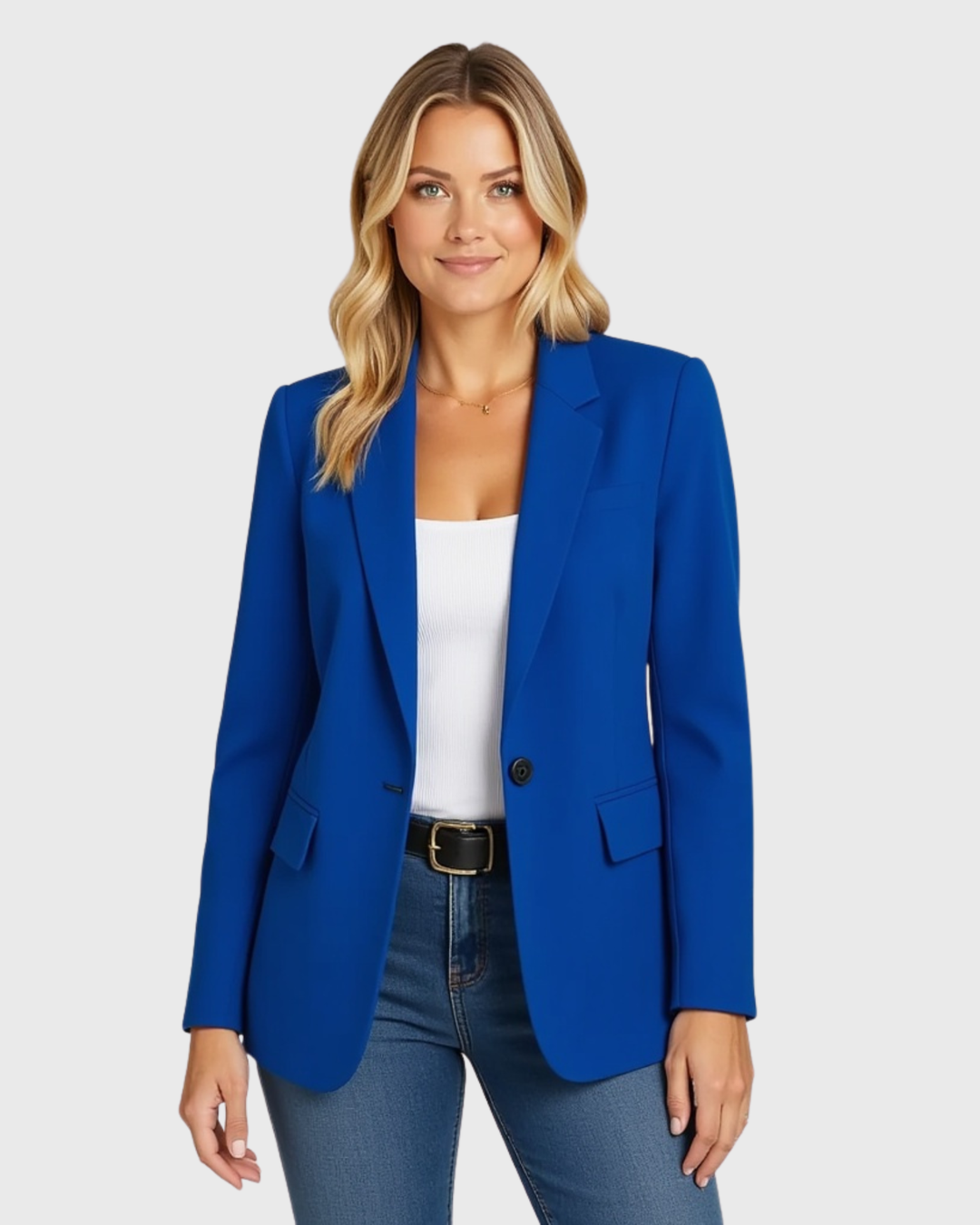 Tailored Blazer with Fitted Silhouette – Classic Office Jacket for Women