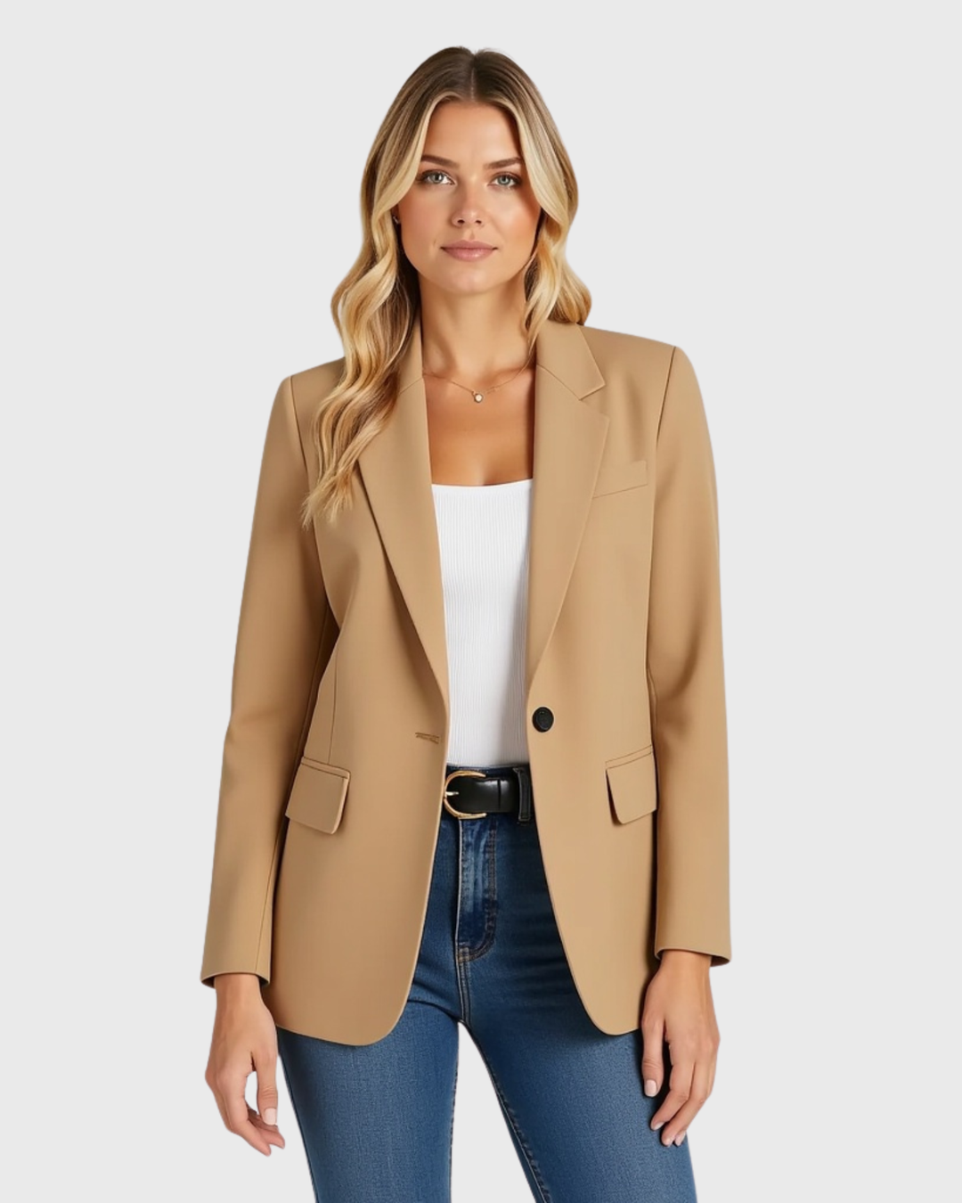 Tailored Blazer with Fitted Silhouette – Classic Office Jacket for Women