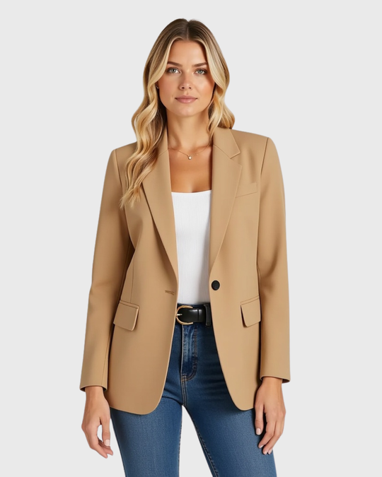 Tailored Blazer with Fitted Silhouette – Classic Office Jacket for Women