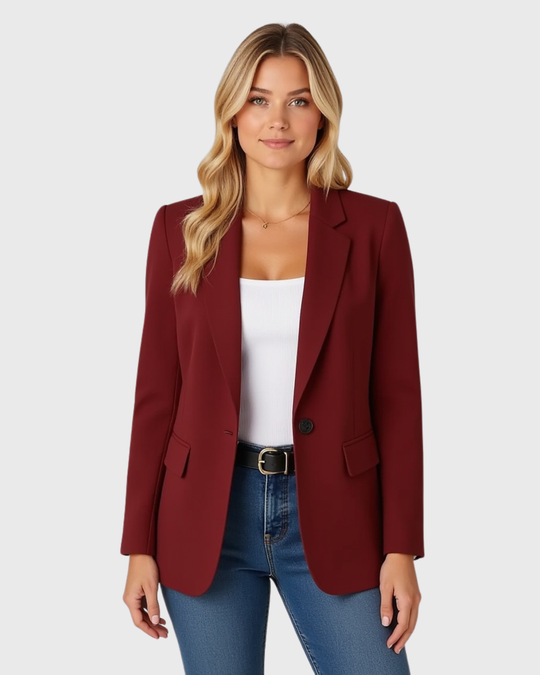 Tailored Blazer with Fitted Silhouette – Classic Office Jacket for Women