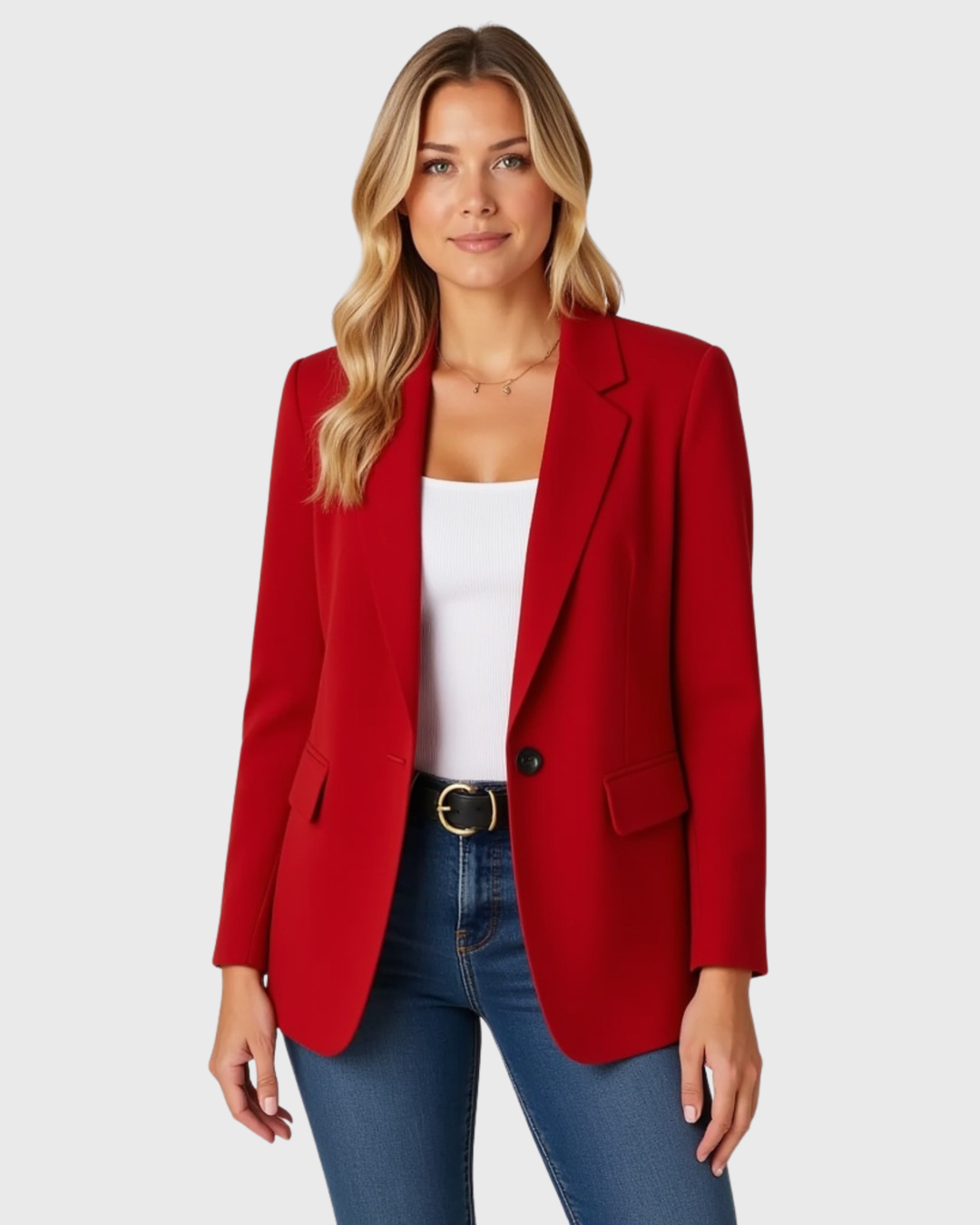 Tailored Blazer with Fitted Silhouette – Classic Office Jacket for Women