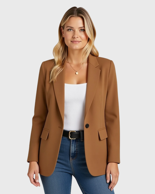 Tailored Blazer with Fitted Silhouette – Classic Office Jacket for Women