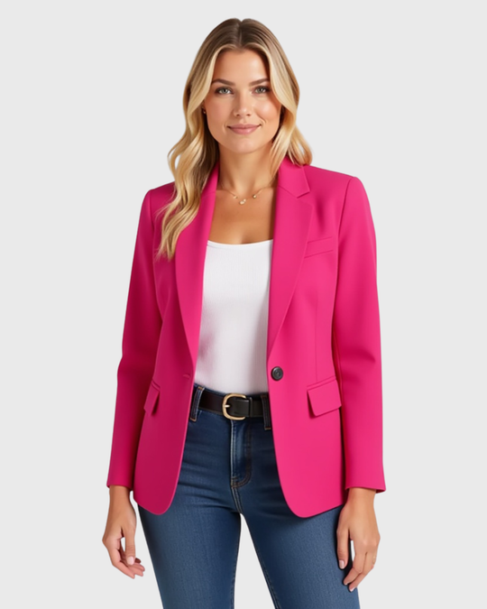 Tailored Blazer with Fitted Silhouette – Classic Office Jacket for Women