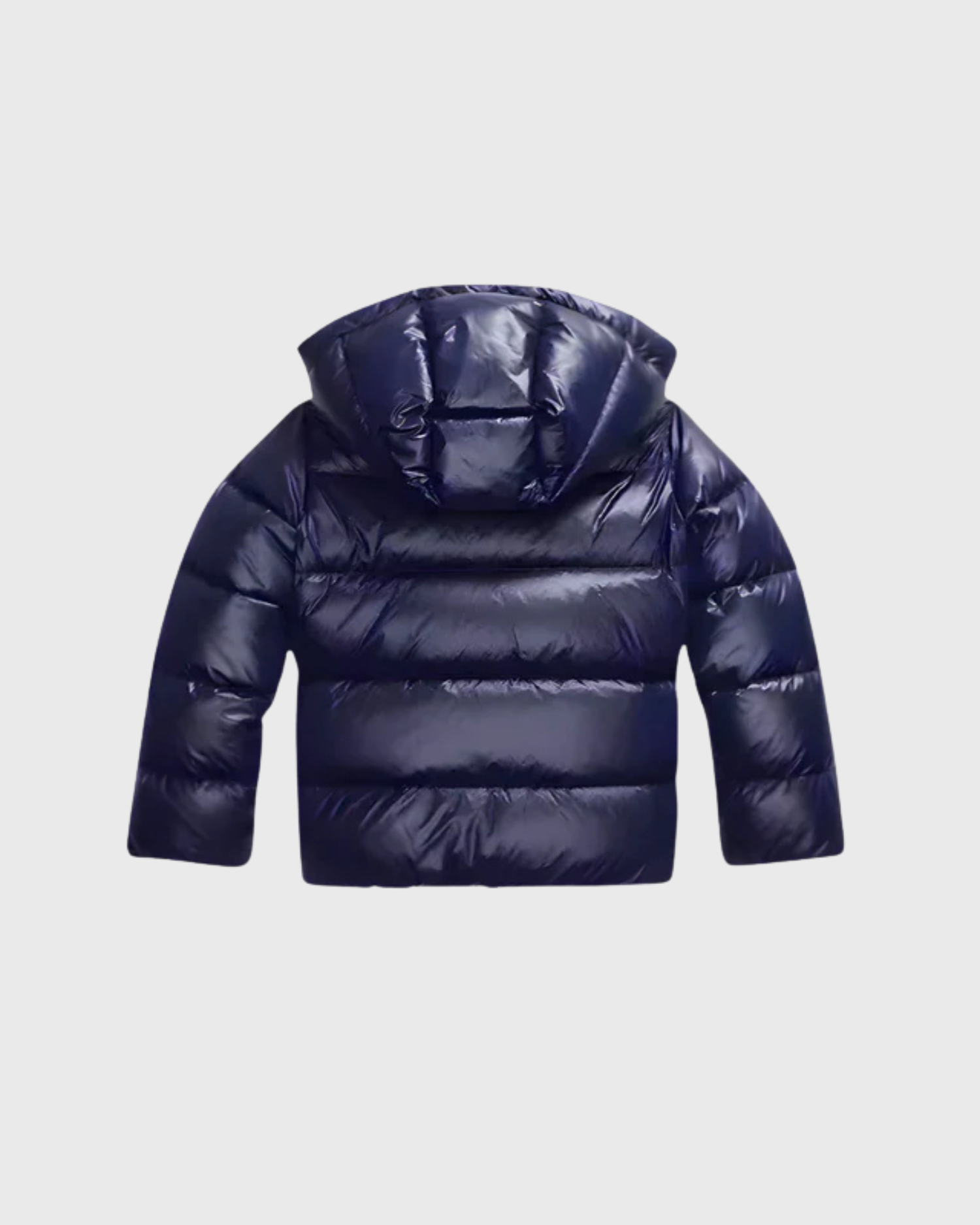 Women’s Shiny Finish Hooded Puffer Jacket with Cropped Silhouette