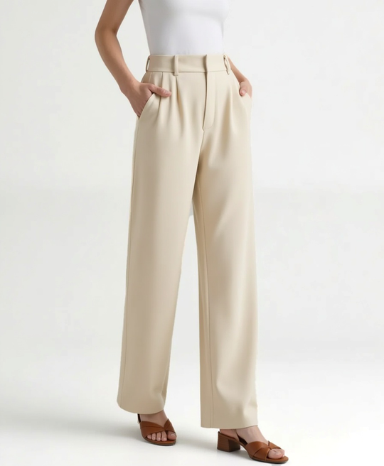 Women’s Wide-Leg Trousers with Tailored Waistband