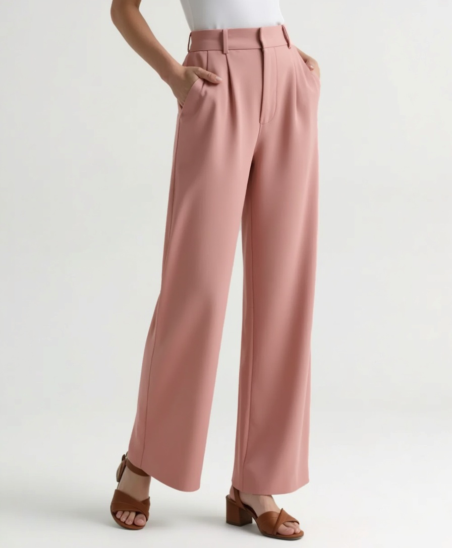 Women’s Wide-Leg Trousers with Tailored Waistband