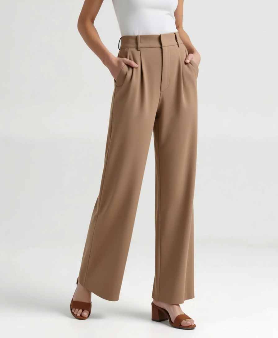 Women’s Wide-Leg Trousers with Tailored Waistband