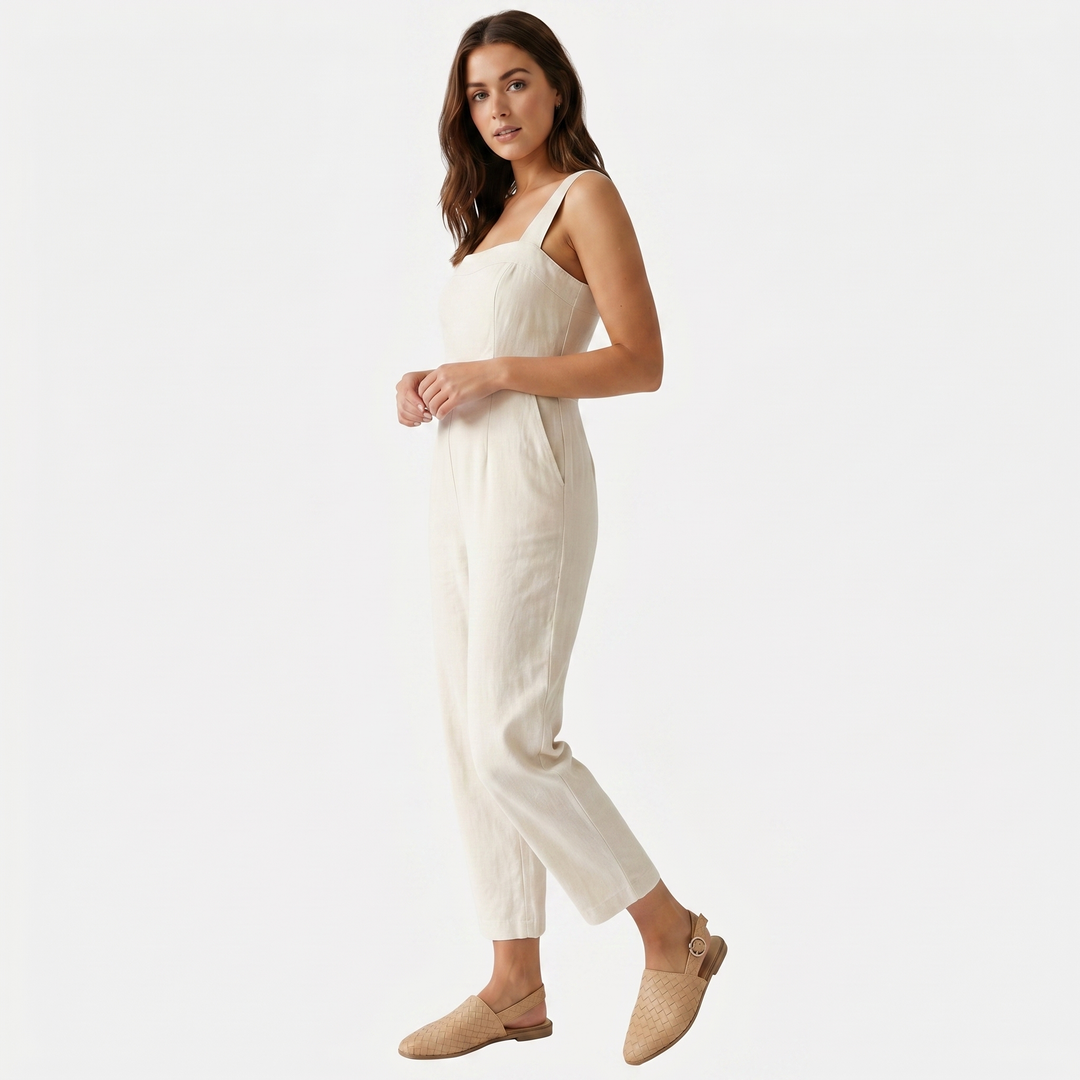 Women’s Woven Slingback Flats with Buckle Strap