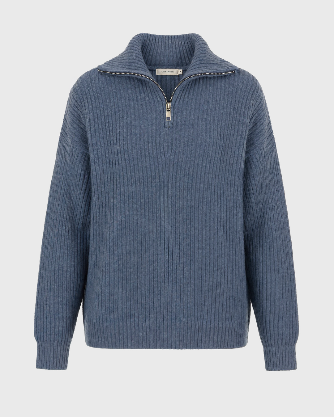 Women’s Half-Zip Knit Sweater with Long Sleeves