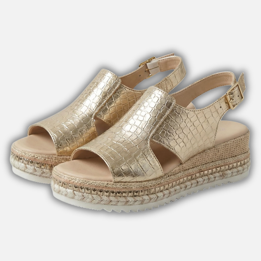 Woven Rope Wedge Sandals with Adjustable Buckle Strap for Women