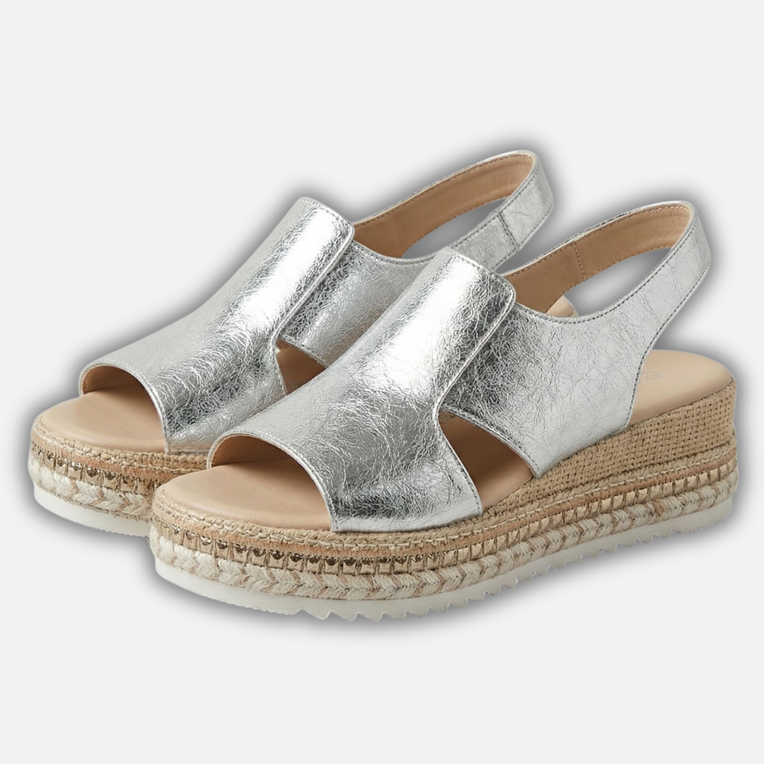 Woven Rope Wedge Sandals with Adjustable Buckle Strap for Women