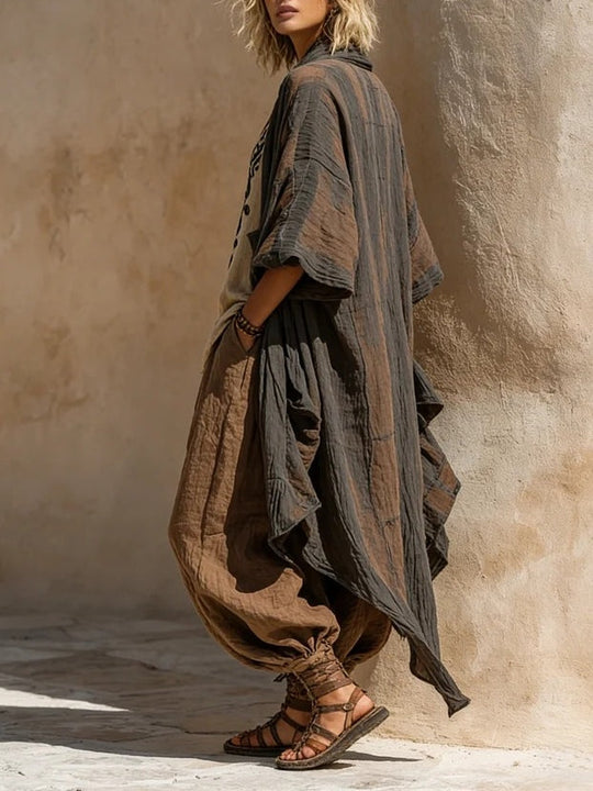 Margaret | Nomadic Bohemian Art Print Three-Piece Set Outfit