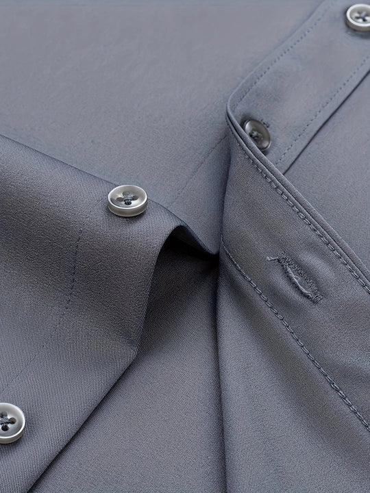 Hunter | Elegant Long Sleeve Button-Up Shirt