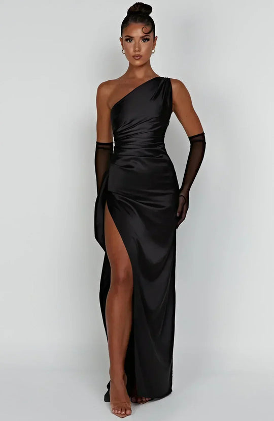 DELPHI | DRAPE SATIN GOWN