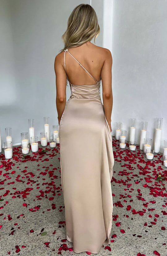 DELPHI | DRAPE SATIN GOWN