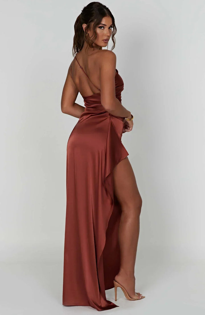 DELPHI | DRAPE SATIN GOWN