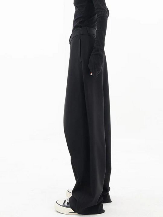 Asymmetric Wide-Leg Women's Trousers
