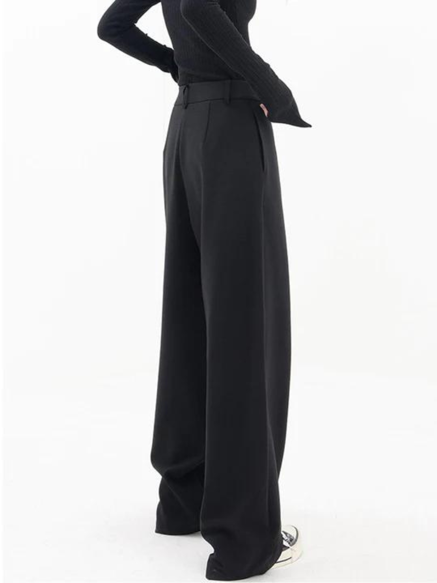 Asymmetric Wide-Leg Women's Trousers