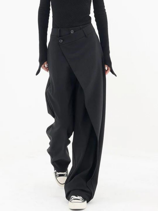 Asymmetrical Wide-Leg Women's Trousers