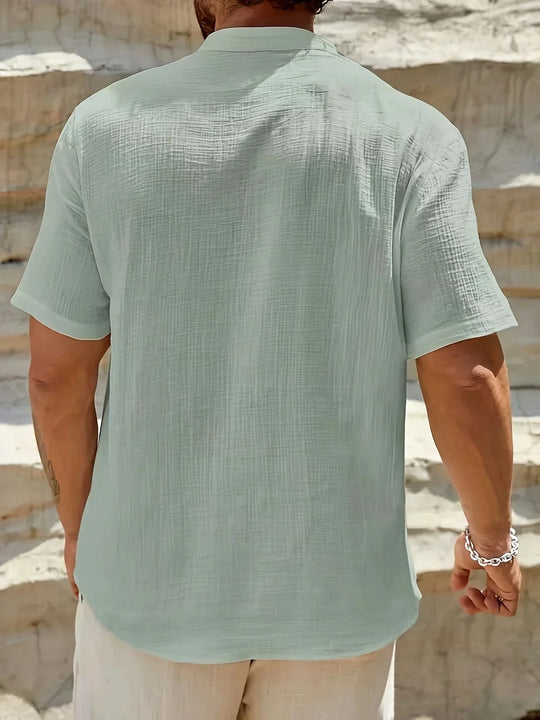 Christian | Elegant Summer Shirt with High Collar