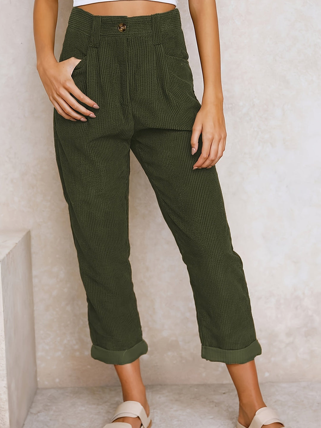 Women's Corduroy Pants | Straight Cut