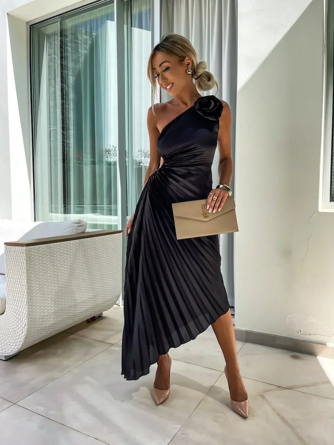 OPHELIA | CHIC PLEATED DRESS