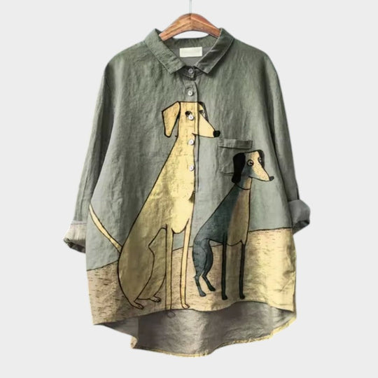 Audrey - Artistic Button-Up Shirt
