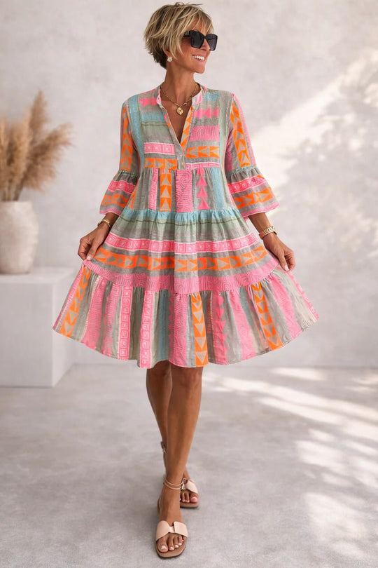 Lucy | Patterned Flowing Midi Dress