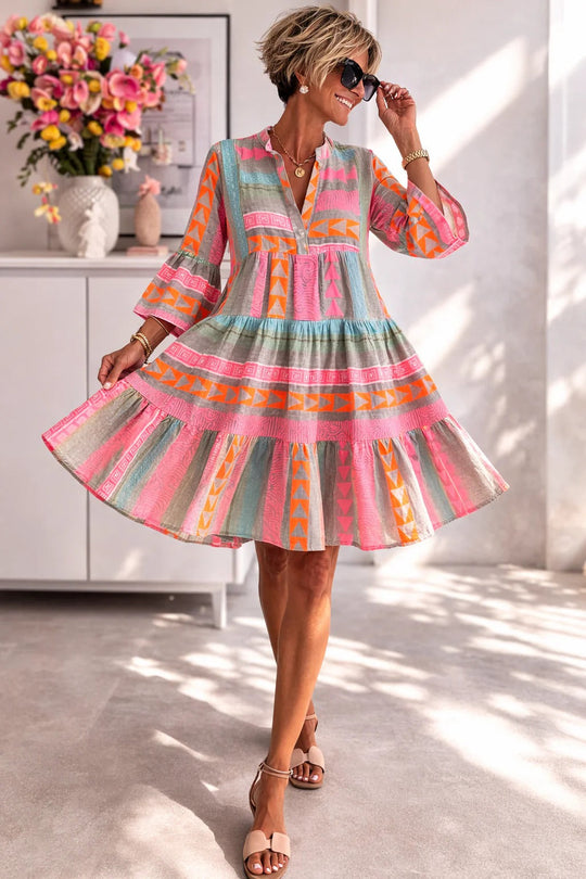 Lucy | Patterned Flowing Midi Dress