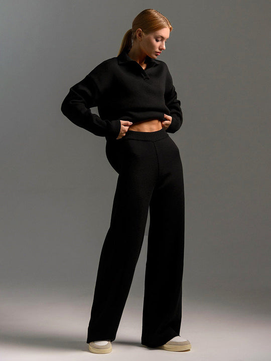 Long-Sleeve Polo Shirt and Pants for Women | Two-Piece