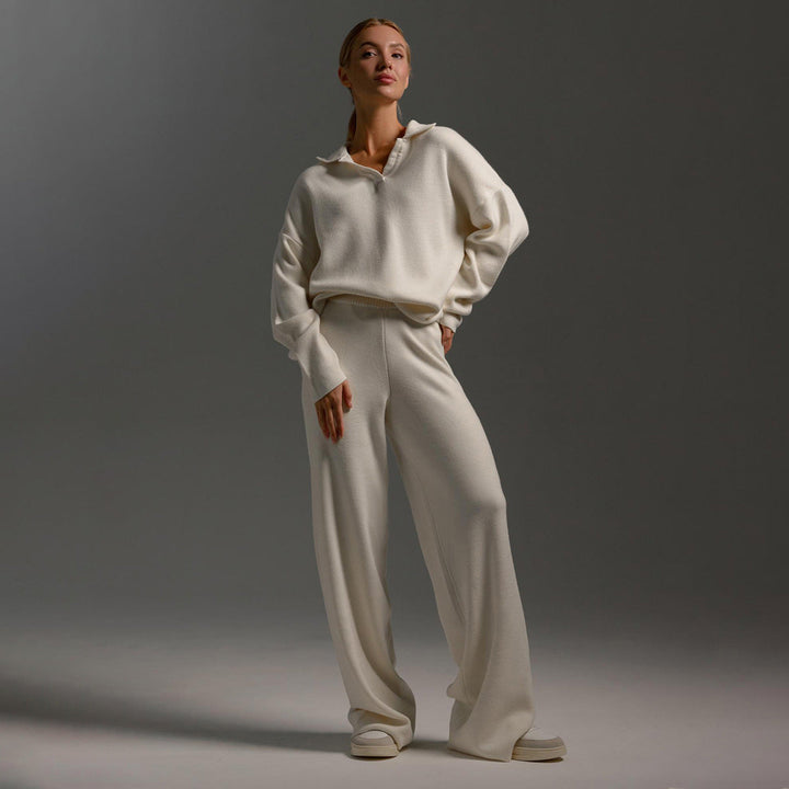 Long-Sleeve Polo Shirt and Pants for Women | Two-Piece