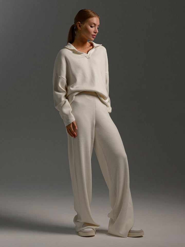 Long-Sleeve Polo Shirt and Pants for Women | Two-Piece