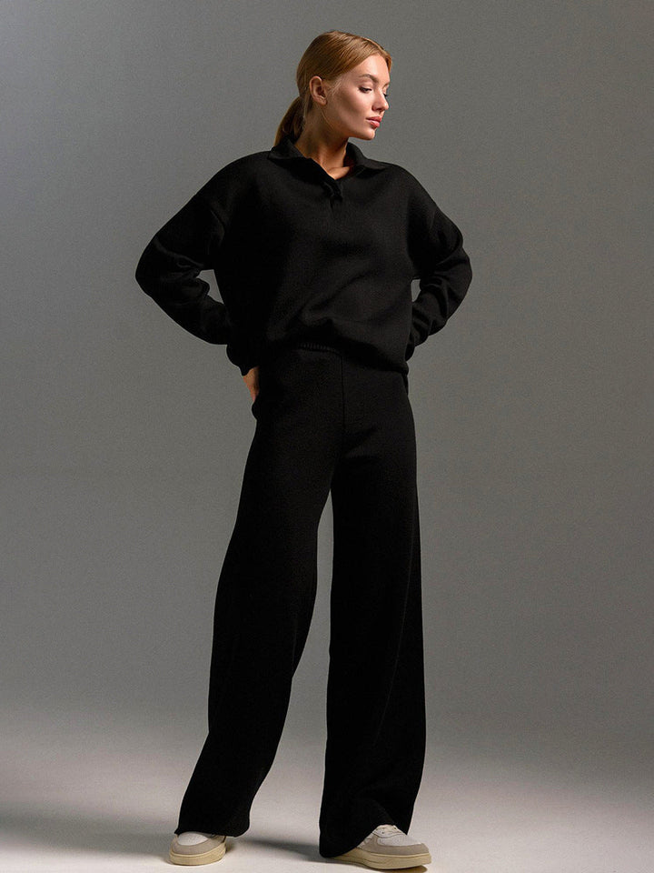 Long-Sleeve Polo Shirt and Pants for Women | Two-Piece