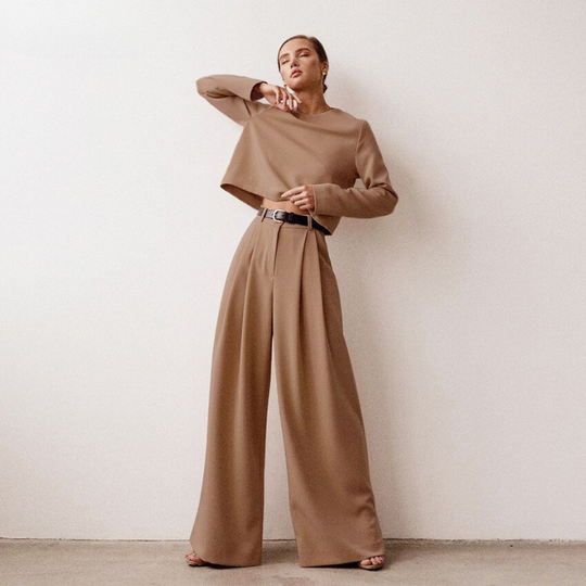 Casual Set of Long Sleeves and Pants for Women