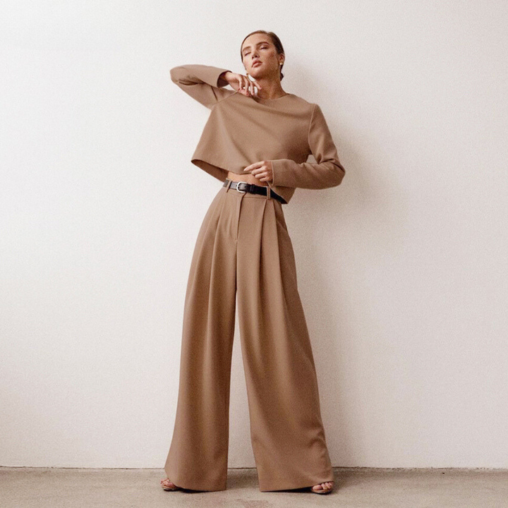 Casual Set of Long Sleeves and Pants for Women