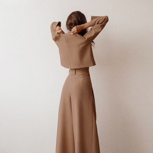 Casual Set of Long Sleeves and Pants for Women