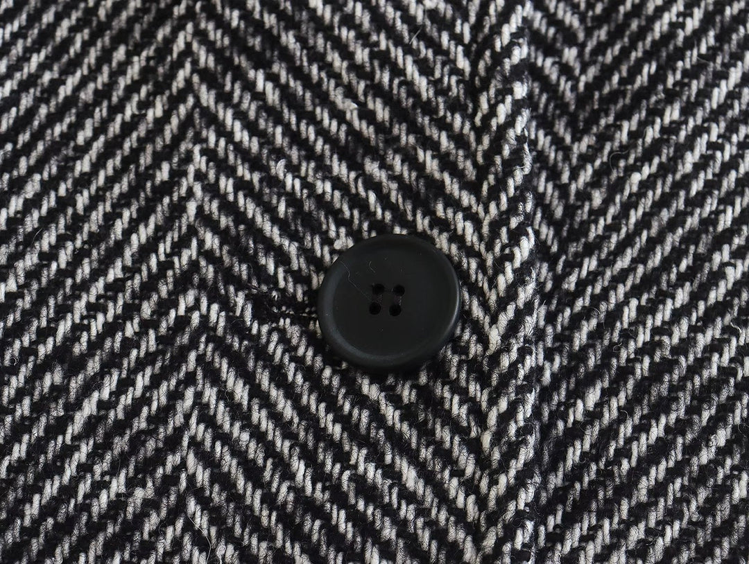 Women's Long Houndstooth Coat | Classic Overcoat