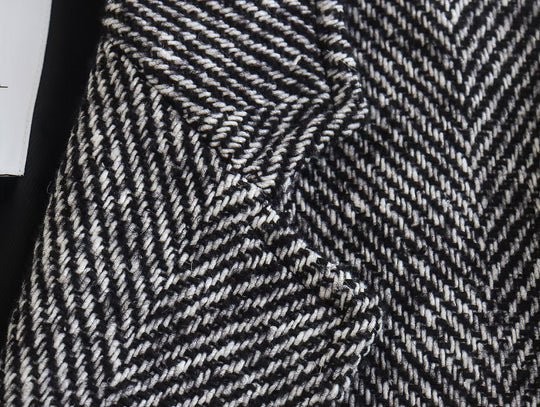 Women's Long Houndstooth Coat | Classic Overcoat