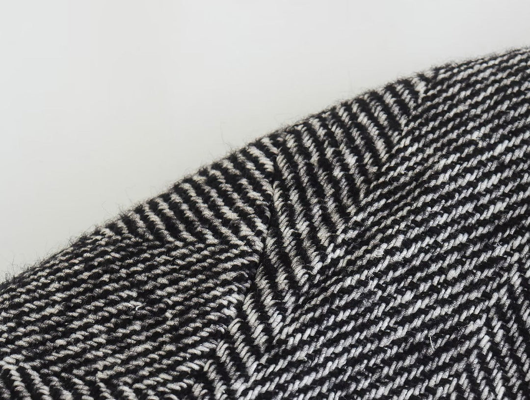 Women's Long Houndstooth Coat | Classic Overcoat