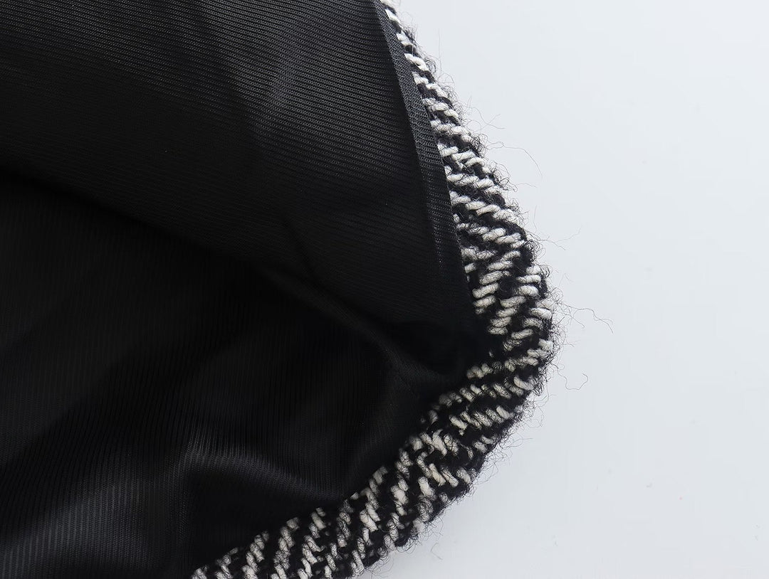 Women's Long Houndstooth Coat | Classic Overcoat