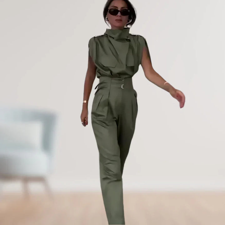 Elegant and Sophisticated 2-Piece Set for Women | Sleeveless